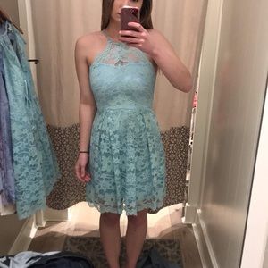 NWT✨ Francesca’s✨ Blue Lace Halter Dress👗